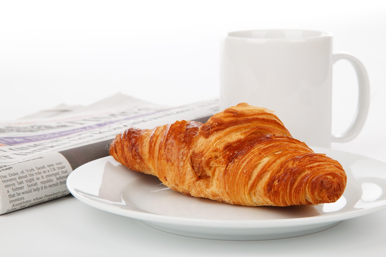 Croissant on a Plate